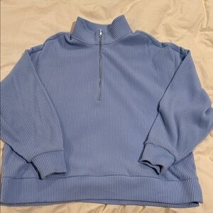 Abercrombie & Fitch Ribbed Half-Zip Sweatshirt